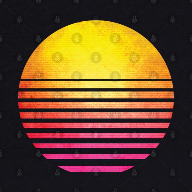 Retro 1980s Eighties Symbol Sun by GWENT